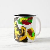 Uilenwind herfst tweekleurige koffiemok (Voorkant rechts)