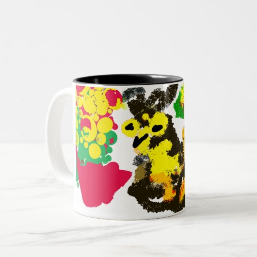 Uilenwind herfst tweekleurige koffiemok (Voorkant links)