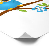 Uiljongen op een tak poster (Hoek)