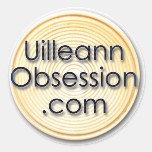 UilleannObsession.com Ronde Sticker (Voorkant)