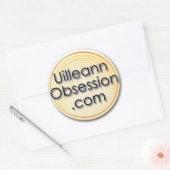 UilleannObsession.com Ronde Sticker (Envelop)