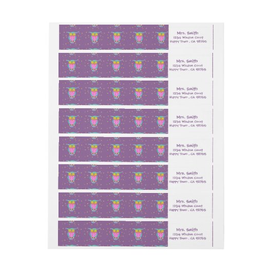 -uilleraar paarse rampenlabels (Vel)