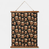 uilpatroon hangend wandkleed (Voorkant)