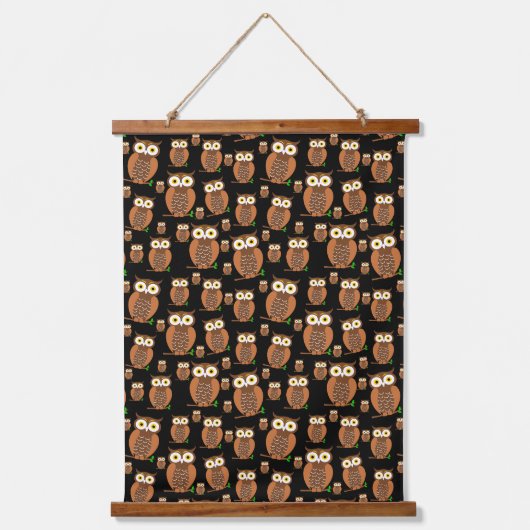 uilpatroon hangend wandkleed (Voorkant)