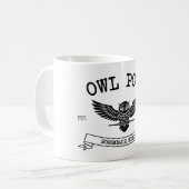 Uilpost koffiemok (Voorkant links)