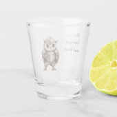 Uilridder in glanzende wapenrusting shot glas (Achterkant)