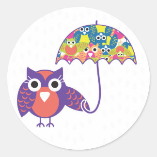 UilUmberella Ronde Sticker