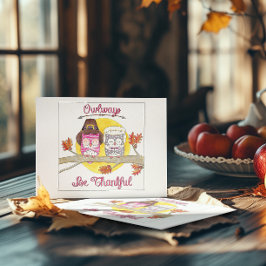 Uilways wees dankbaar Inspirerend Briefkaart