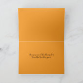 Uilways Wees dankbaar Pelgrim uilen Thanksgiving Feestdagen Kaart (Binnen)