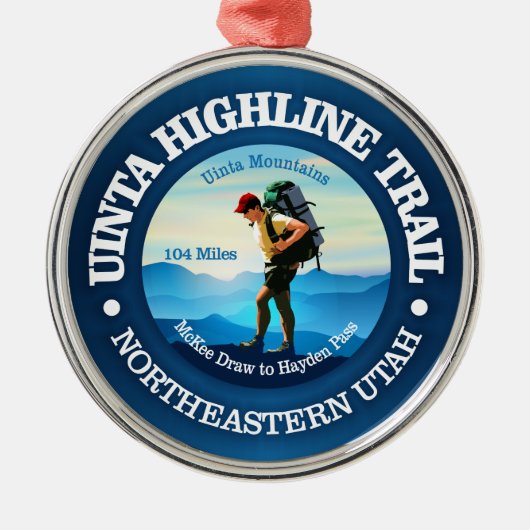 Uinta Highline Trail Metalen Ornament (Voorkant)