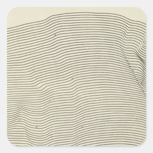 Uinta Mountains Stereogram Vierkante Sticker (Voorkant)