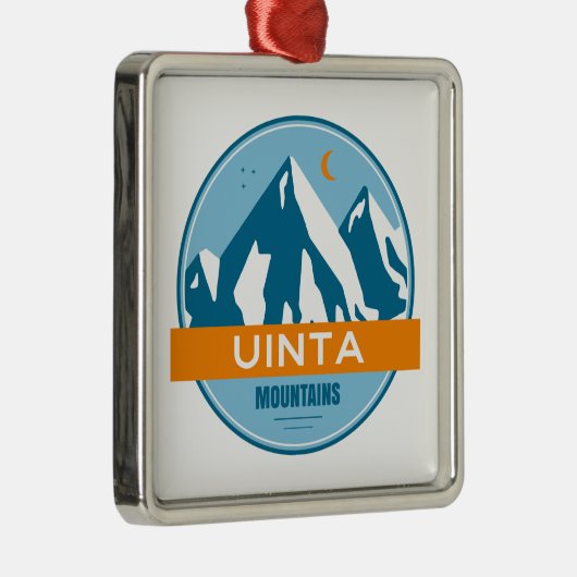 Uinta Mountains Utah Metalen Ornament (Rechts)
