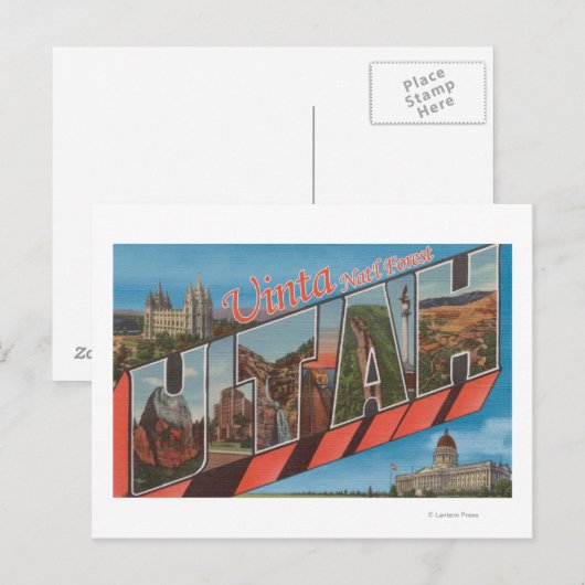 Uinta National Forest, Utah - Large Letter Briefkaart (Voorkant / Achterkant)