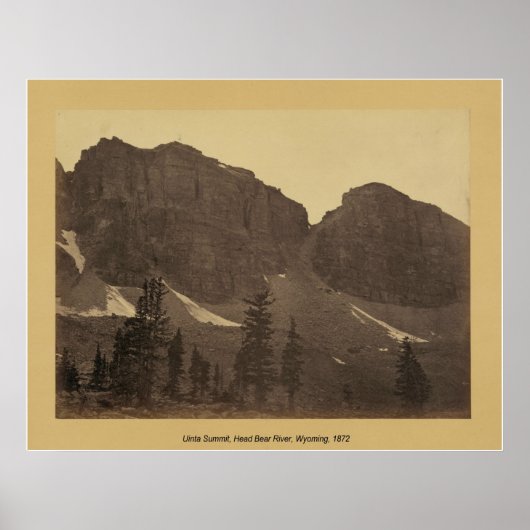 Uinta Summit, Head Beer River, Wyoming 1872 Poster (Voorkant)