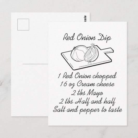 Uion Dip Recipe Briefkaart (Voorkant / Achterkant)