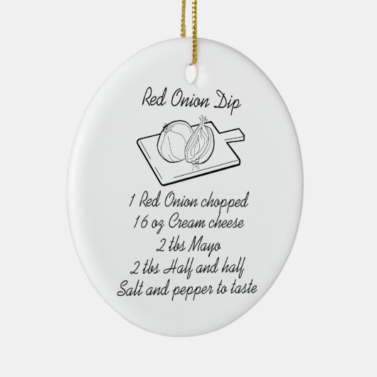 Uion Dip Recipe Keramisch Ornament (Rechts)