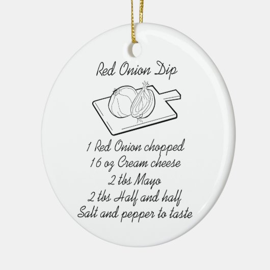 Uion Dip Recipe Keramisch Ornament (Links)