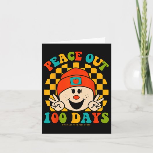 Uit 100 dagen school leraar leerling ogen blij kaart (Voorkant)