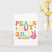 Uit 3e klas Groovy Afstuderen Laatste schooldag Kaart (Gele Bloem)