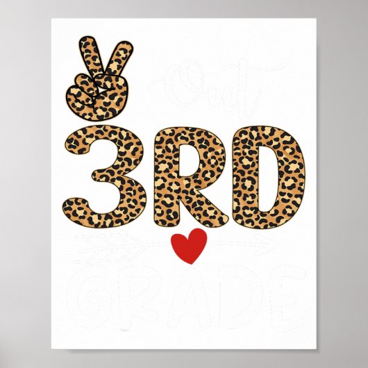 Uit 3e klas leraar Afstuderen Laatste dag van de s Poster (Voorkant)