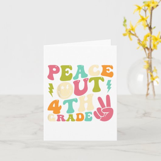 Uit 4e klas Groovy Afstuderen Laatste dag van de s Kaart (Gele Bloem)