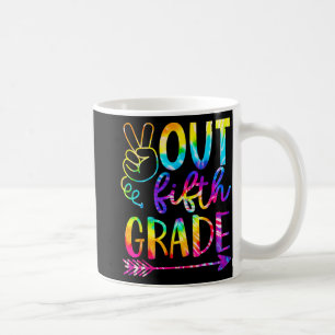 Uit 5e klas 2023 Tie Dye Laatste dag van de school Koffiemok
