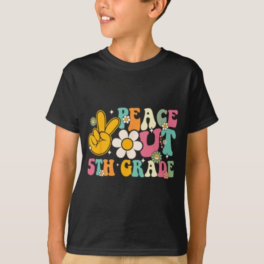 Uit 5e klas Afstuderen Laatste dag van school Groo T-shirt (Voorkant)