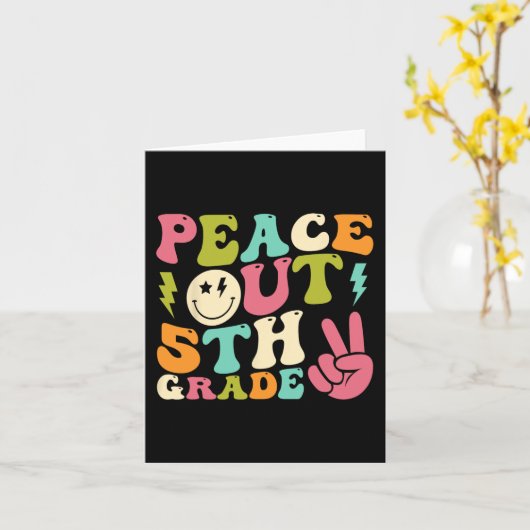 Uit 5e klas Groovy Afstuderen Laatste dag van de s Kaart (Gele Bloem)