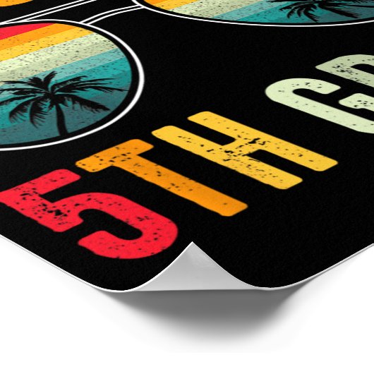 Uit 5e klas Retro Afstuderen Laatste dag van de sc Poster (Hoek)