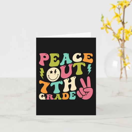 Uit 7e klas Groovy Afstuderen Laatste dag van de s Kaart (Gele Bloem)