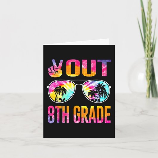 Uit 8e Grade Tie Dye Afstuderen Laatste Dag van Sc Kaart (Voorkant)