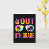 Uit 8e Grade Tie Dye Afstuderen Laatste Dag van Sc Kaart (Gele Bloem)