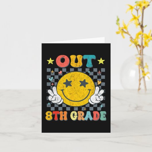 Uit 8e klas Afstuderen Afstuderen Laatste dag van  Kaart (Gele Bloem)