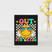 Uit 8e klas Afstuderen Laatste dag van school Grad Kaart (Gele Bloem)