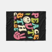 Uit 8e klas Groovy Afstuderen Laatste dag van de s Fleece Deken (Voorkant (Horizontaal))