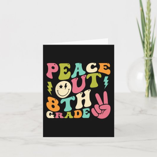 Uit 8e klas Groovy Afstuderen Laatste dag van de s Kaart (Voorkant)