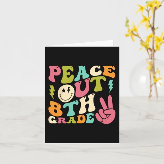 Uit 8e klas Groovy Afstuderen Laatste dag van de s Kaart (Gele Bloem)