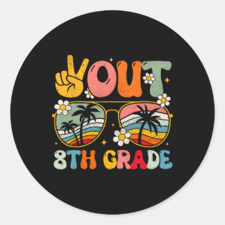 Uit 8e klas Groovy Afstuderen Laatste dag van de s Ronde Sticker