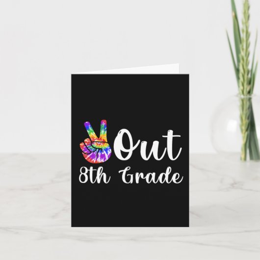 Uit 8e klas laatste dag van school Afstuderen Kaart (Voorkant)