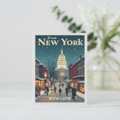  uit Amsterdam met liefde Vrolijk Kerstfeest Feestdagenkaart (Staand voorkant)