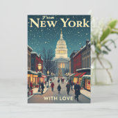  uit Amsterdam met liefde Vrolijk Kerstfeest Feestdagenkaart (Staand voorkant)