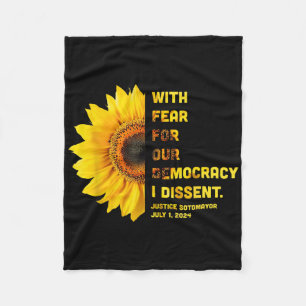 Uit angst voor onze democratie ben ik het met vrou fleece deken