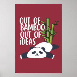 Uit bamboe, geen ideeën meer Panda  Poster