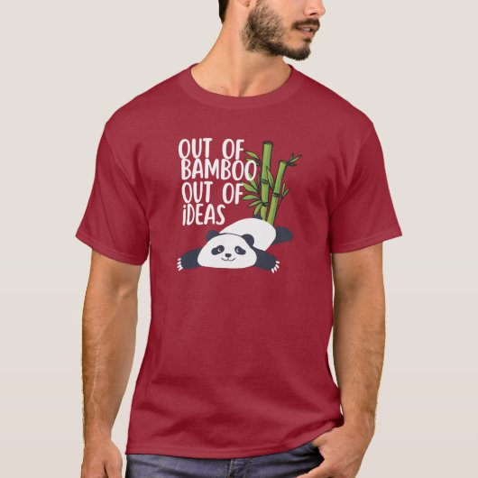 Uit bamboe, geen ideeën meer Panda T-shirt (Voorkant)
