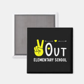 Uit basisschool laatste dag van de school afstuder magneet (Voorkant / Achterkant)