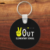 Uit basisschool laatste dag van de school afstuder sleutelhanger (Voorkant)