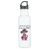 Uit bed komen Humor Waterfles (Voorkant)