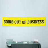 Uit bedrijf gaan Eenvoudig zwart bannerteken Spandoek (Beurs)