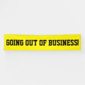 Uit bedrijf gaan Eenvoudig zwart bannerteken Spandoek (Horizontaal)