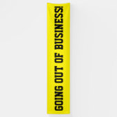Uit bedrijf gaan Eenvoudig zwart bannerteken Spandoek (Verticaal)